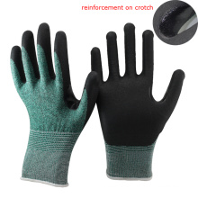 NMSAFETY EN388 4343 anti-corte de aceite resistente al nitrilo guantes de trabajo de seguridad